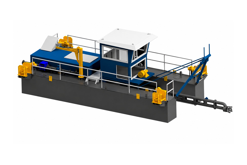 Saugbagger Muddy World Dredgers 3D-Ansicht